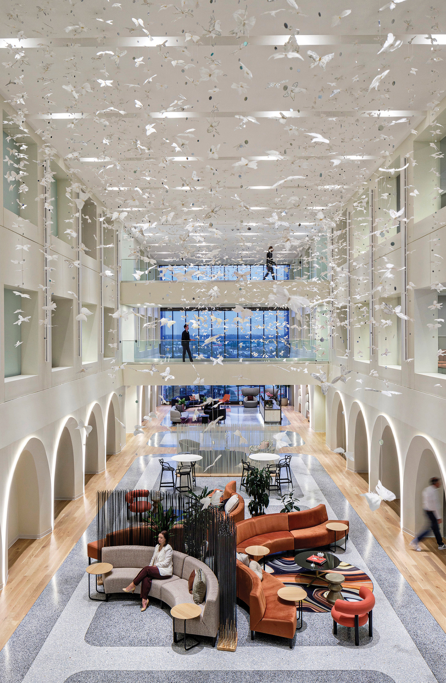 a large room with a lot of furniture