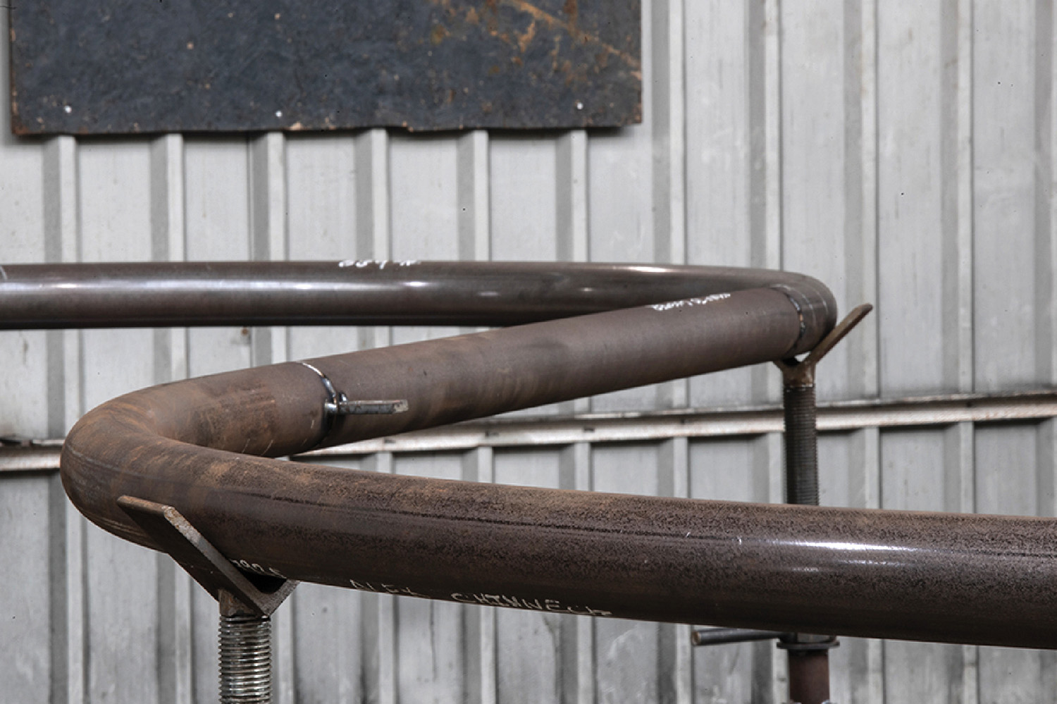 A close up of a bike with a metal handle