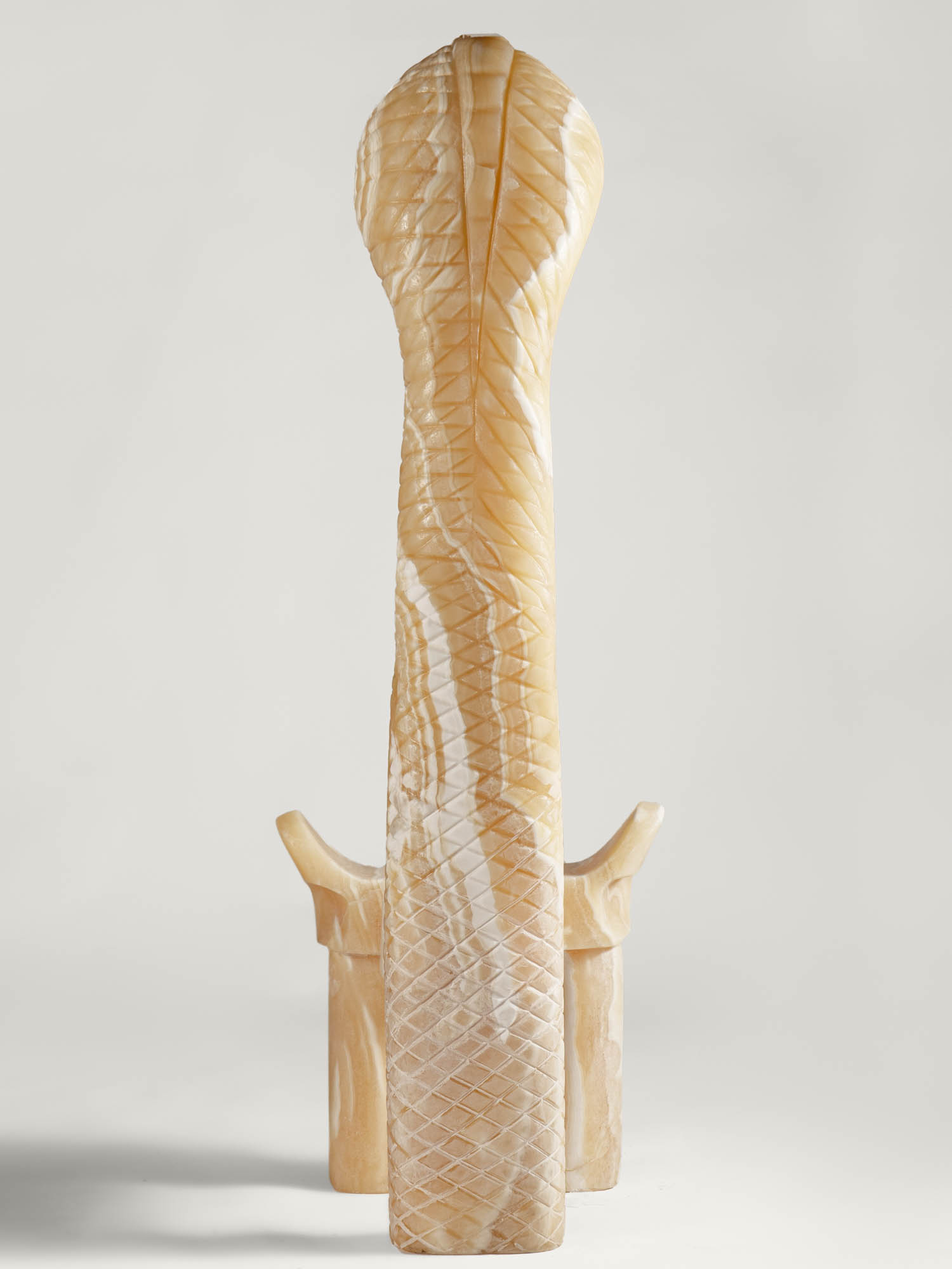 backside of chair with snakeskin texture