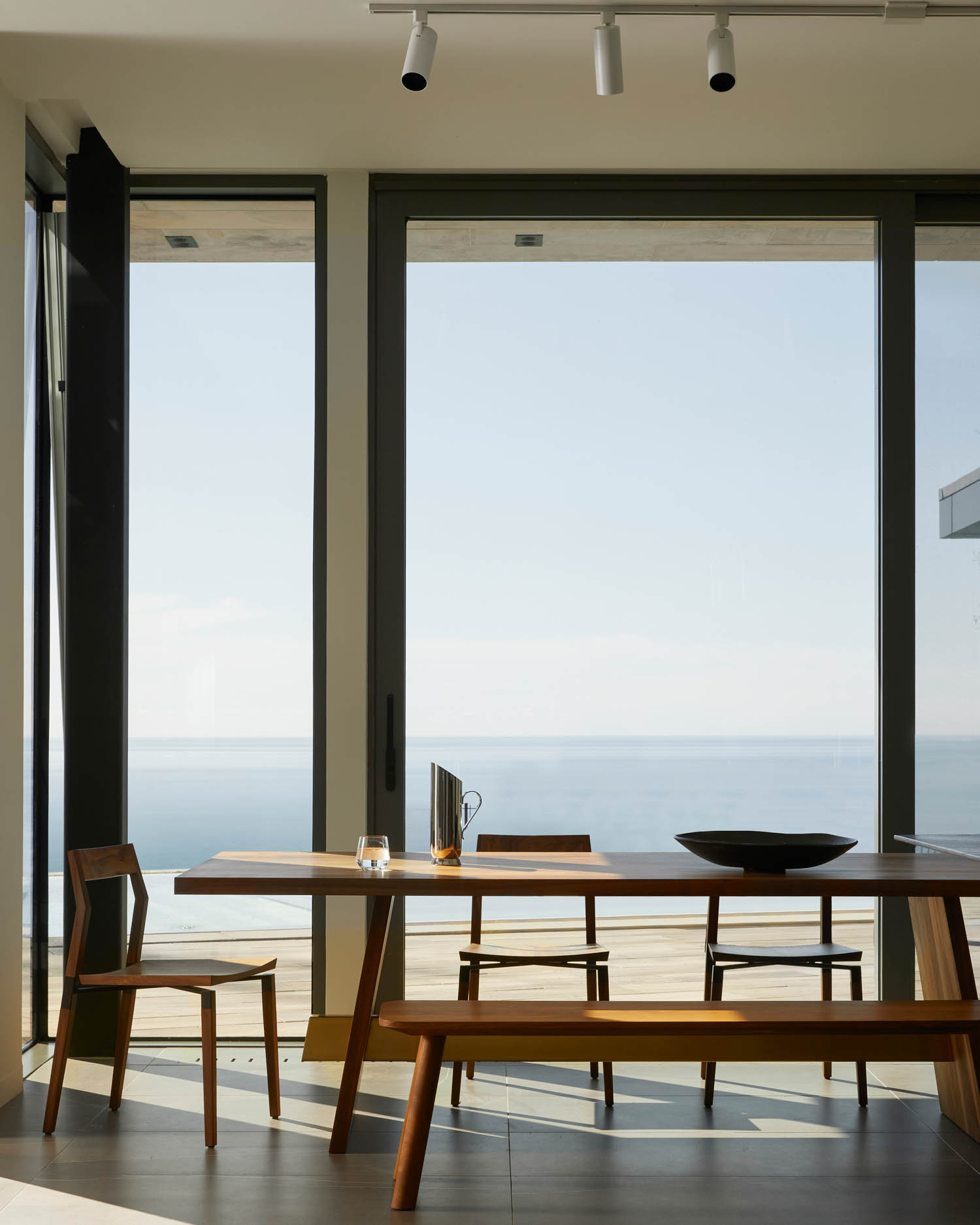 view of dining table