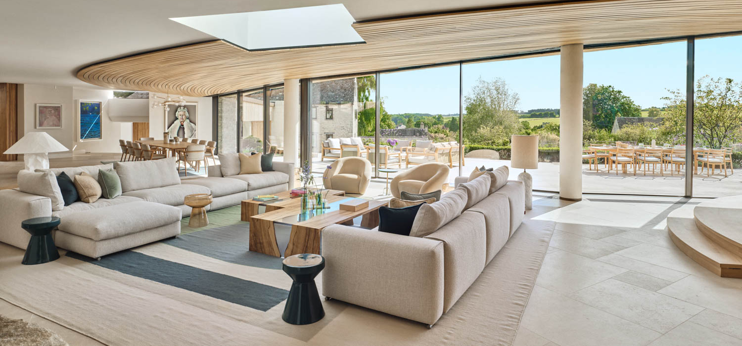 living room with neutral furnishings